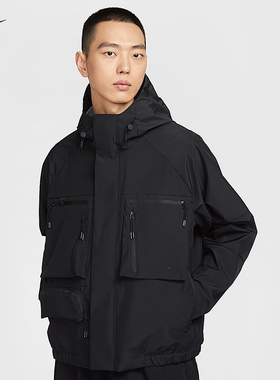 25新款Nike耐克男子外套Tech防风拒水工装梭织连帽运动夹克HJ2945