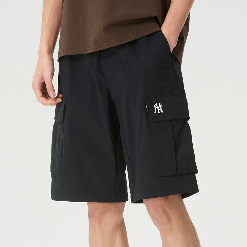26新款MLB情侣运动裤男女NY凉感宽松舒适速干休闲短裤3ASMB0363