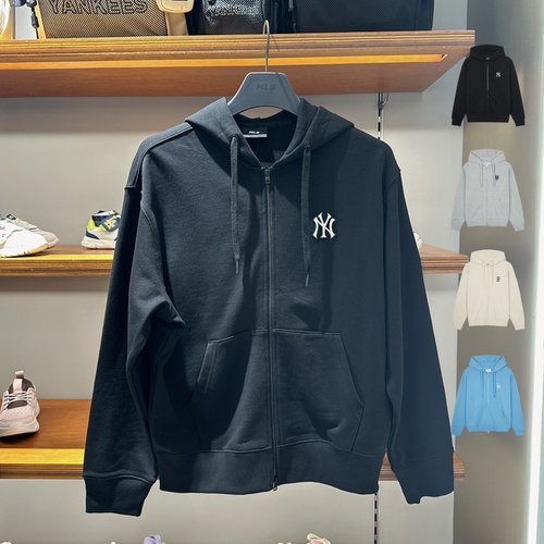 MLB男女NY连帽运动茄克开衫外套