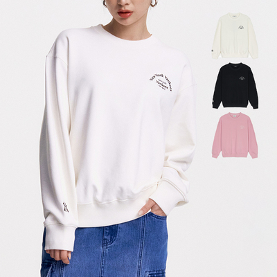 MLB情侣NY字母刺绣圆领卫衣