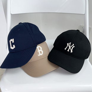 25新款MLB情侣棒球帽男女NY字母刺绣遮阳运动帽鸭舌帽3ACPB225N