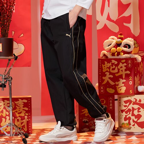 PUMA彪马男宽松复古束脚运动长裤