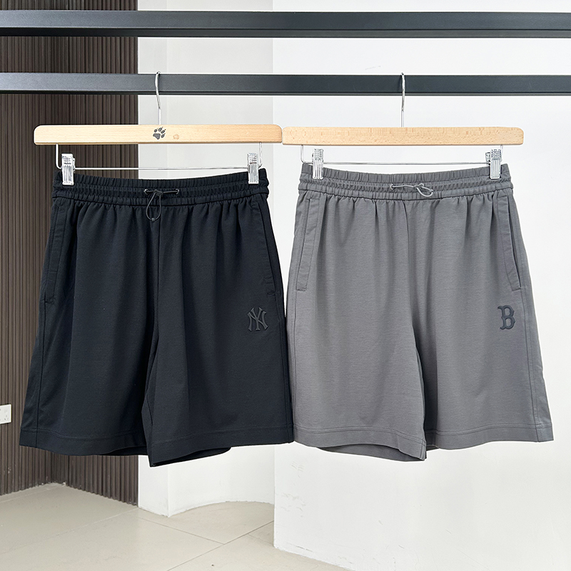 MLB情侣NY小标凉感抽绳针织短裤