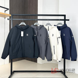 25新款 MLB情侣羽绒服男女NY防泼水轻薄纯色运动棉羽外套3ADJB0156