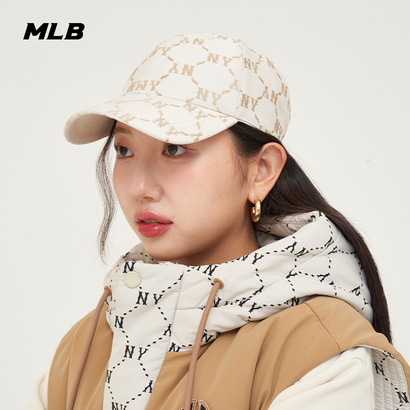 MLB男女棒球帽老花硬顶运动帽