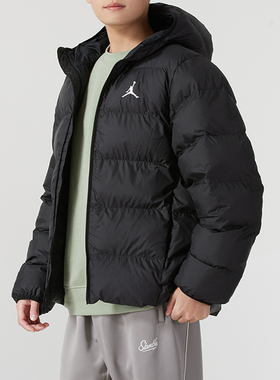 24新款JORDAN耐克AJ男子棉服外套乔丹飞人连帽保暖运动棉衣FV7318