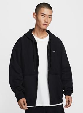 25新款Nike耐克外套男子连帽卫衣加绒保暖宽松休闲运动夹克HV1085