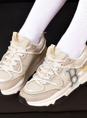 24新款MLB情侣老爹鞋男女厚底增高网面透气运动休闲鞋3ARNCRA4N