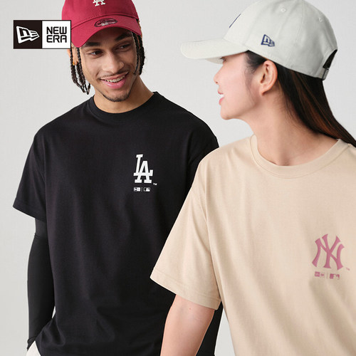 NewEra纽亦华情侣NY印花圆领短袖