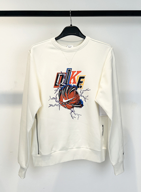 25新款Nike耐克男子卫衣篮球印花针织圆领休闲运动套头衫IO7915