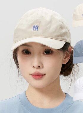 26新款MLB儿童软顶棒球帽男女NY刺绣小标运动休闲鸭舌帽7ACPB116N