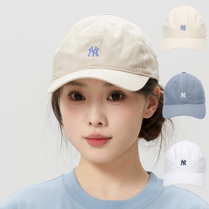 26新款MLB儿童软顶棒球帽男女NY刺绣小标运动休闲鸭舌帽7ACPB116N