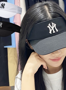 24新款MLB情侣遮阳帽男女NY刺绣空顶透气防晒休闲运动帽3ASC00543