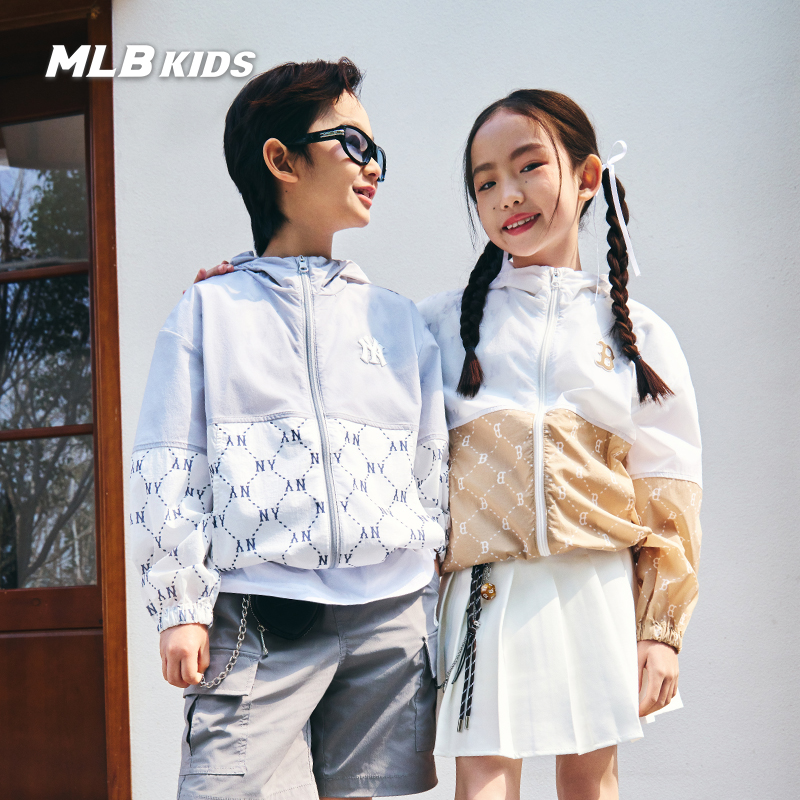 MLB儿童NY老花拼接凉感防晒外套