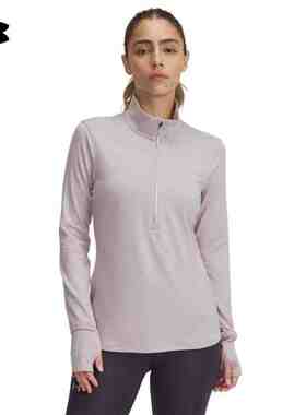 UA安德玛Qualifier女子1/2拉链跑步运动T恤透气长袖训练衣1379349