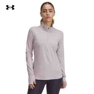 UA安德玛Qualifier女子1 训练衣1379349 2拉链跑步运动T恤透气长袖
