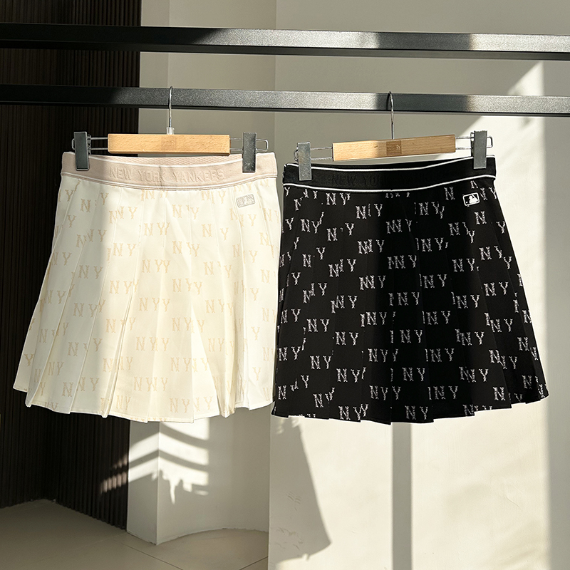 MLB女款NY老花满标短裙百褶裙