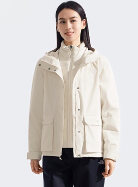25新款TheNorthFace北面冲锋衣女防水羽绒三合一鹅绒保暖外套8GK7