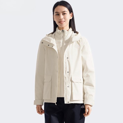 北面冲锋衣女鹅绒三合一保暖外套