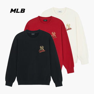 26新款 3AMTQ0261 MLB情侣卫衣男女新年系列NY刺绣圆领运动套头衫