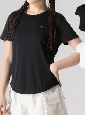 25新款Nike耐克短袖女子DRI-FIT跑步健身训练速干运动T恤HQ0649