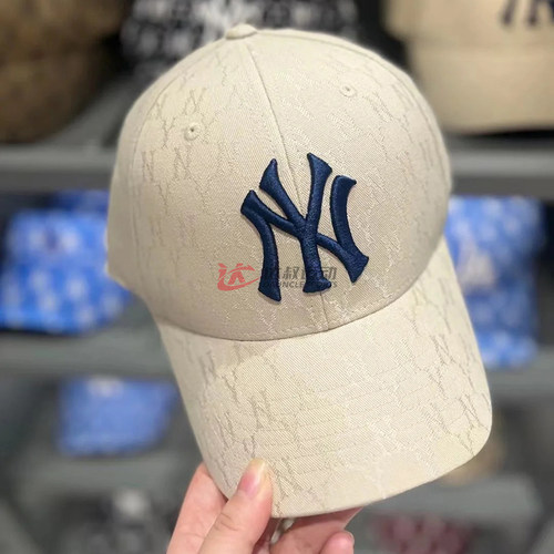 MLB男女NY暗纹老花硬顶棒球帽