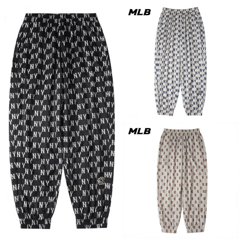 MLB男女NY复古老花束脚运动裤