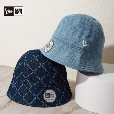 NewEra纽亦华牛仔水洗做旧渔夫帽