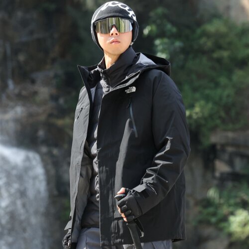 北面冲锋衣男羽绒三合一保暖外套