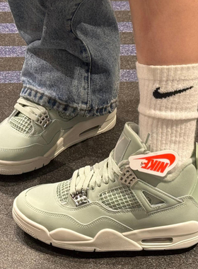 Jordan25新款Nike耐克女子板鞋AJ4复刻缓震网格皮面运动鞋HV0823