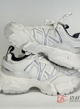 25新款MLB情侣老爹鞋男女NY复古做旧脏脏鞋运动休闲鞋3ARNP025N