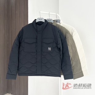 25新款 MLB情侣羽绒服男女NY菱格压印立领运动棉羽外套3ADJB0256