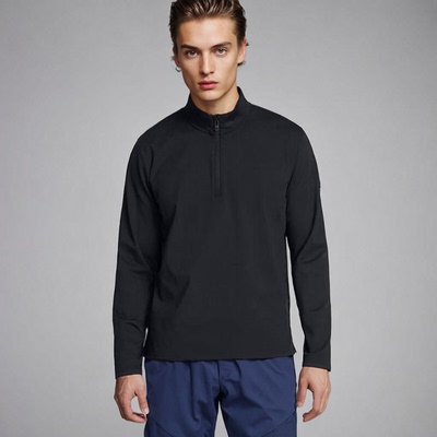 UA安德玛男子长袖1/4拉链运动T恤
