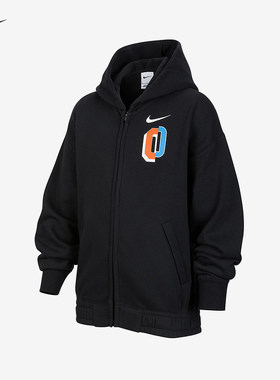 26新款Nike耐克大童外套男女童加绒连帽开衫卫衣运动夹克IO7912