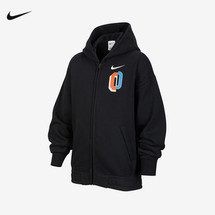 26新款Nike耐克大童外套男女童加绒连帽开衫卫衣运动夹克IO7912