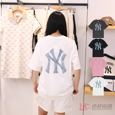 MLB情侣NY老花做旧速干凉感短袖