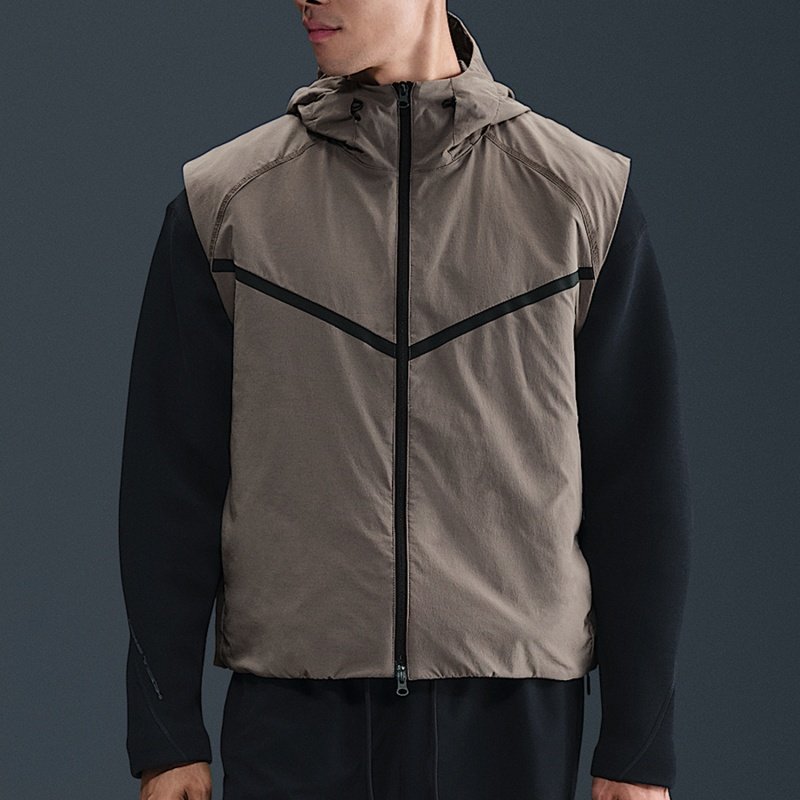 25新款Nike耐克马甲男子连帽速干宽松休闲梭织无袖运动背心HV0983