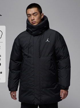 Jordan25新款Nike耐克男子羽绒服防泼水中长款运动棉羽外套HV0539