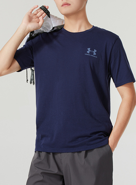 UA安德玛男子短袖Sportstyle跑步健身训练圆领休闲运动T恤1326799