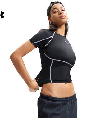 26新款UA安德玛女子短袖HeatGear®Elite健身训练运动T恤6015368