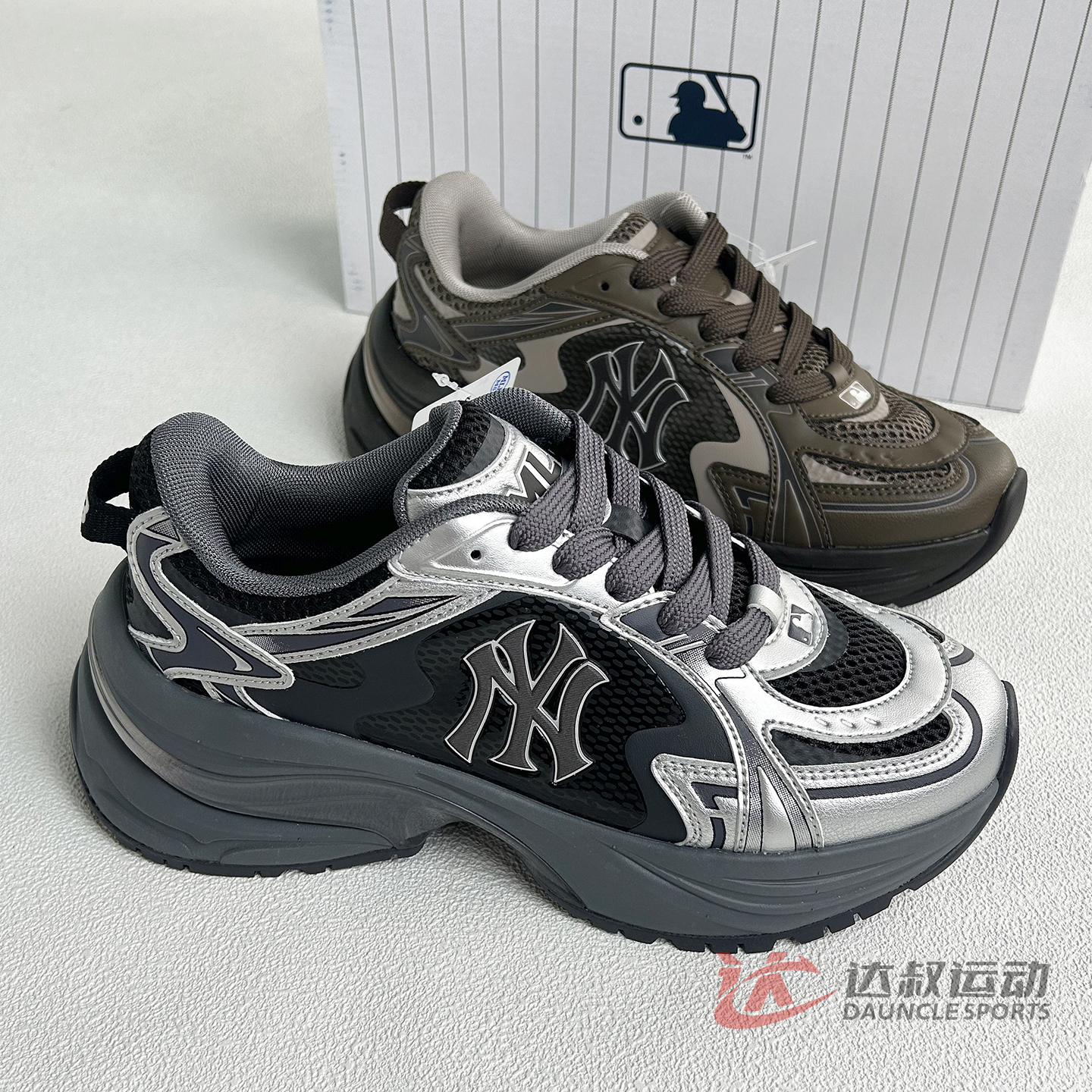 MLB老爹鞋男女NY复古运动休闲鞋