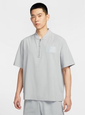 25新款Nike耐克男子短袖杜兰特速干梭织半拉链休闲运动T恤HJ4214