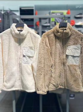 24新款UA安德玛女子外套Sherpa羊羔绒立领休闲运动夹克1389365