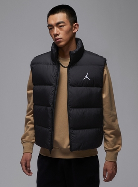 Jordan25新款Nike耐克男子羽绒马甲防泼水立领运动棉羽背心IF4262
