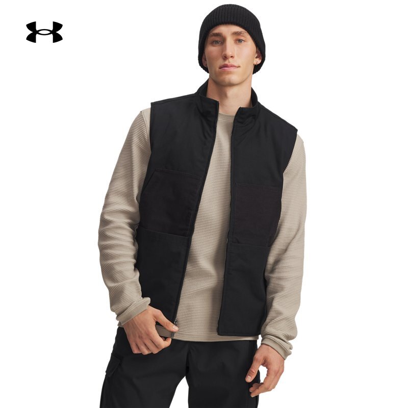 UA安德玛男子立领夹棉运动马甲