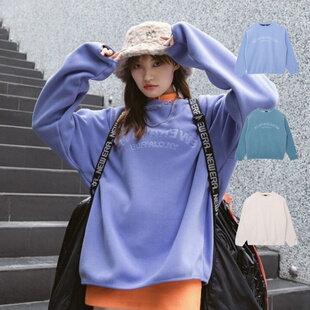 NewEra纽亦华卫衣男女双面摇粒绒保暖加绒运动休闲套头衫13038769