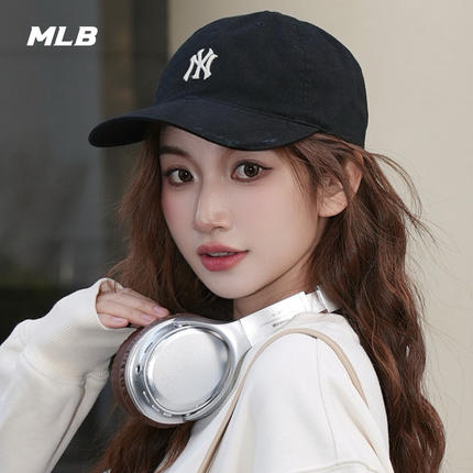 26新款MLB棒球帽男女NY复古字母刺绣做旧软顶运动鸭舌帽3ACPB076N