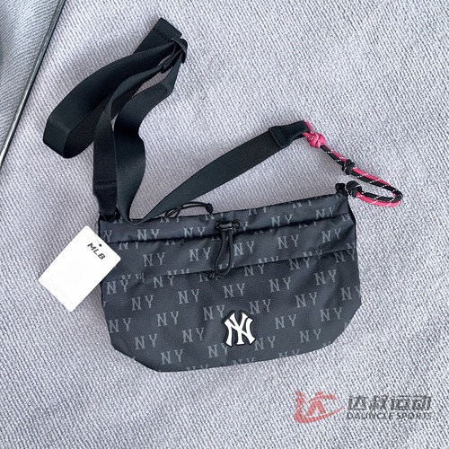 MLB情侣斜挎包NY老花满印单肩包