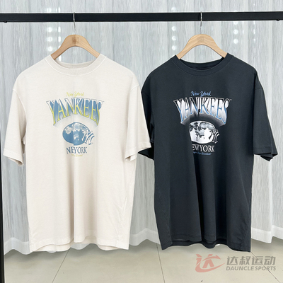 MLB短袖男女NY宽松休闲运动T恤