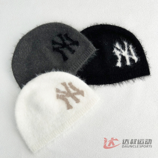 25新款MLB情侣毛线帽男女NY大标含羊毛保暖针织帽冷帽3ABNB0956